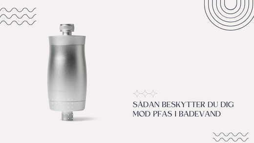 Bruserfilter som beskytter mod PFAS i badevand, designet til effektivt at reducere skadelige stoffer.